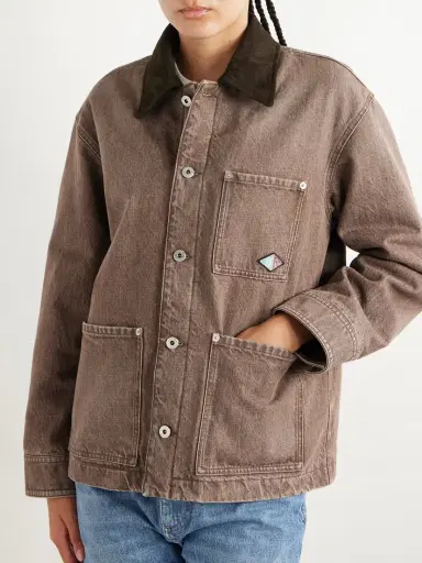 Bottega Veneta Appliquéd Suede-trimmed Denim Jacket | Thumbnail 3 Bottega Veneta Appliquéd Suede-trimmed Denim Jacket | Thumbnail 3
