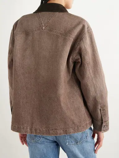 Bottega Veneta Appliquéd Suede-trimmed Denim Jacket | Thumbnail 4 Bottega Veneta Appliquéd Suede-trimmed Denim Jacket | Thumbnail 4