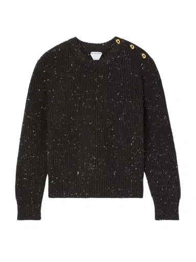 Bottega Veneta Button-detailed Ribbed Wool-blend Sweater | Thumbnail 1