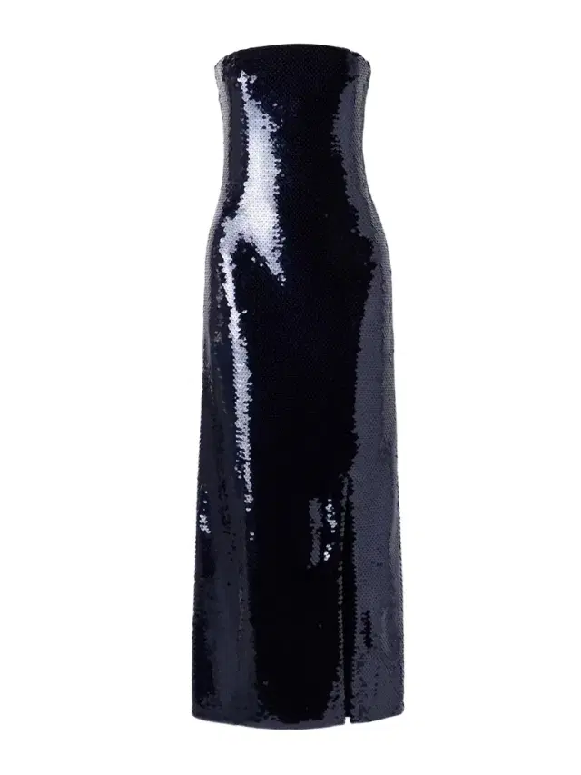 Strapless Sequin-embellished Recycled-tulle Maxi Dress