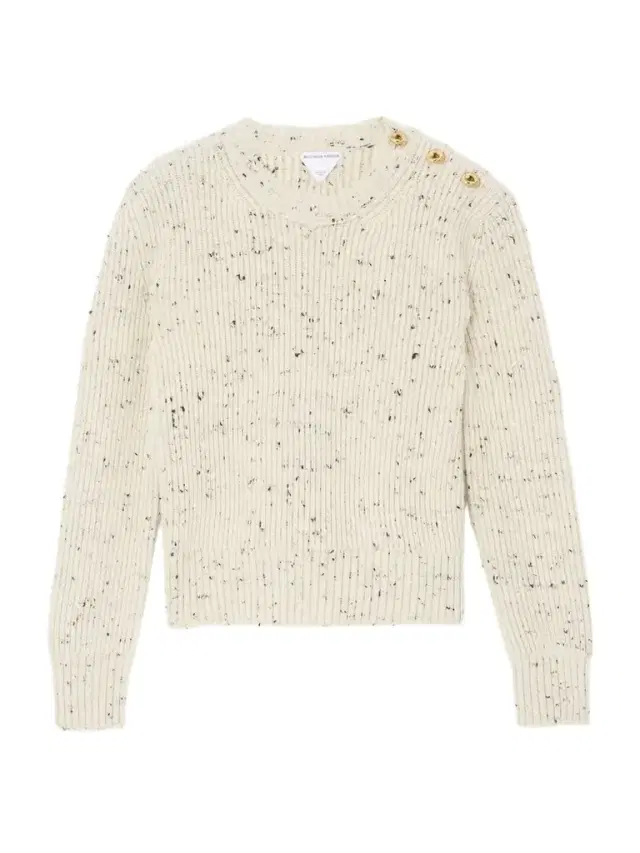 Button-detailed Ribbed Wool-blend Sweater