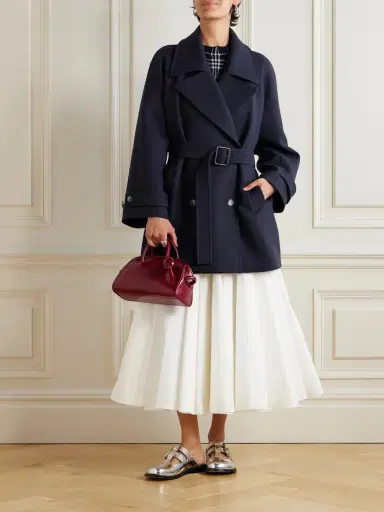 Loewe Double-breasted Belted Wool And Silk-blend Twill Jacket | Thumbnail 2
