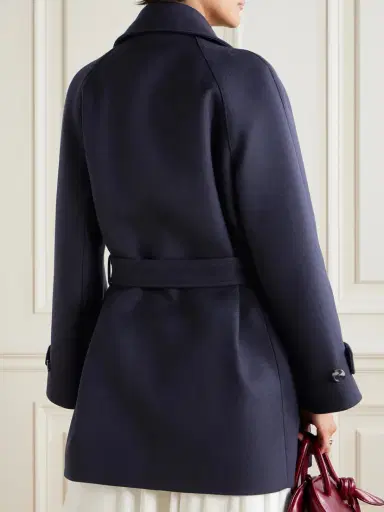 Loewe Double-breasted Belted Wool And Silk-blend Twill Jacket | Thumbnail 3