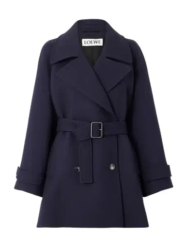 Loewe Double-breasted Belted Wool And Silk-blend Twill Jacket | Thumbnail 1