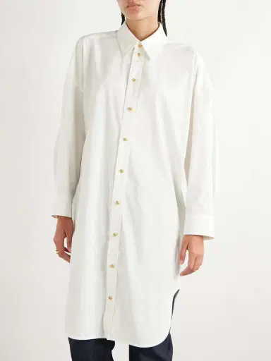 Bottega Veneta Cotton-blend Poplin Tunic | Thumbnail 3