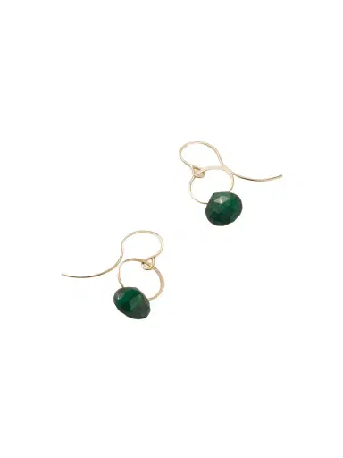 Melissa Joy Manning 14-karat Recycled Gold Malachite Earrings | Thumbnail 1