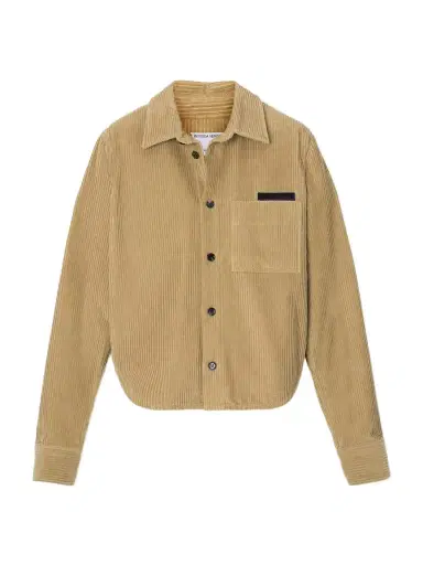 Bottega Veneta Leather-trimmed Cotton-corduroy Shirt | Thumbnail 1 Bottega Veneta Leather-trimmed Cotton-corduroy Shirt | Thumbnail 1