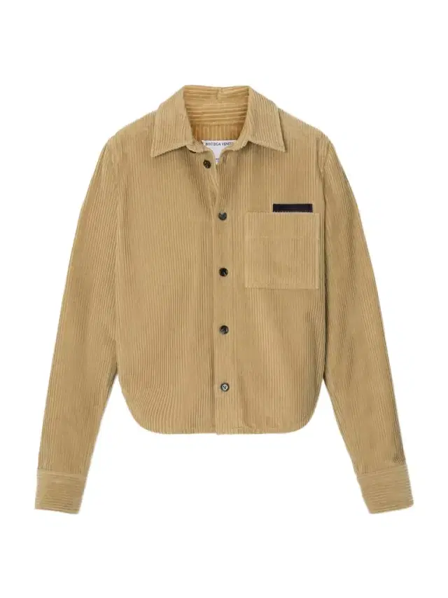 Leather-trimmed Cotton-corduroy Shirt