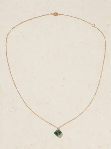 Melissa Joy Manning 14-karat Recycled Gold, Malachite And Herkimer Diamond Necklace | Thumbnail 4 Melissa Joy Manning 14-karat Recycled Gold, Malachite And Herkimer Diamond Necklace | Thumbnail 4