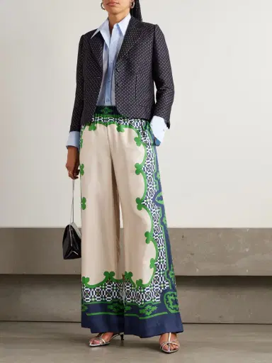 La DoubleJ Icon Printed Silk-twill Wide-leg Pants | Thumbnail 2 La DoubleJ Icon Printed Silk-twill Wide-leg Pants | Thumbnail 2