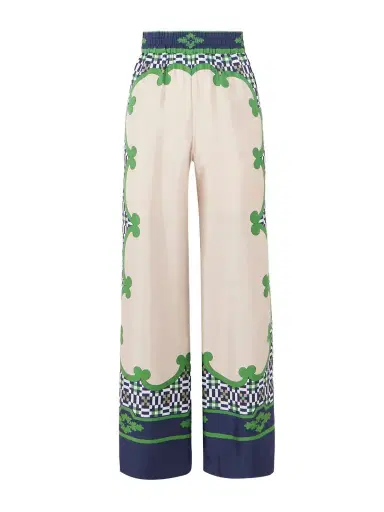 La DoubleJ Icon Printed Silk-twill Wide-leg Pants | Thumbnail 1 La DoubleJ Icon Printed Silk-twill Wide-leg Pants | Thumbnail 1