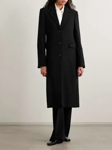 The Row Cerys Wool-blend Crepe Coat | Thumbnail 3