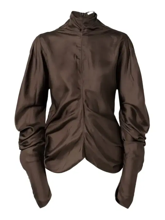 Miles Gathered Silk-twill Blouse