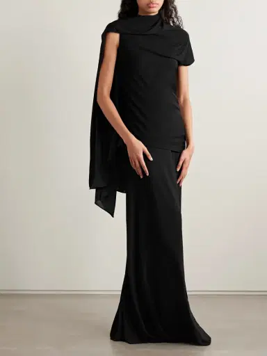 The Row Isadra Draped Crepe-jersey Top | Thumbnail 2 The Row Isadra Draped Crepe-jersey Top | Thumbnail 2