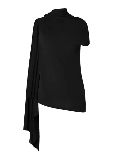 The Row Isadra Draped Crepe-jersey Top | Thumbnail 1 The Row Isadra Draped Crepe-jersey Top | Thumbnail 1