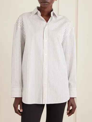 Saint Laurent Oversized Striped Cotton-poplin Shirt | Thumbnail 3 Saint Laurent Oversized Striped Cotton-poplin Shirt | Thumbnail 3