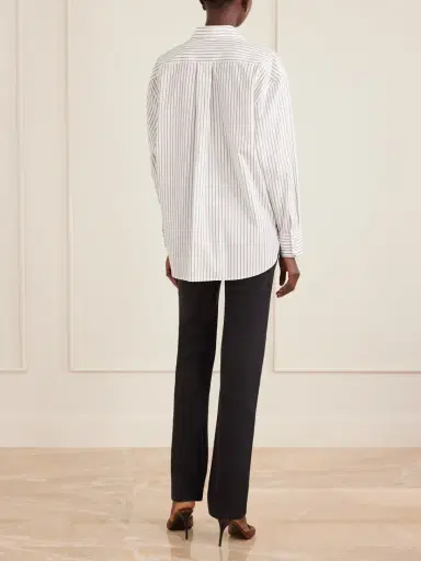 Saint Laurent Oversized Striped Cotton-poplin Shirt | Thumbnail 4 Saint Laurent Oversized Striped Cotton-poplin Shirt | Thumbnail 4