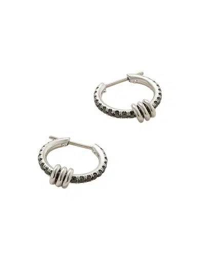 Spinelli Kilcollin Ara Sterling Silver Diamond Hoop Earrings | Thumbnail 1