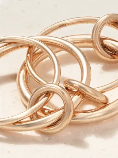 Spinelli Kilcollin Pisces Set Of Four 18-karat Rose Gold Rings | Thumbnail 4