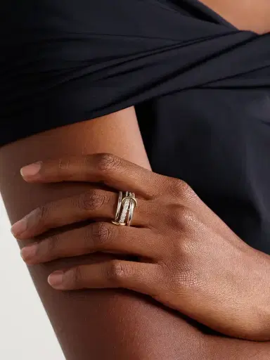 Spinelli Kilcollin Petunia Eclipse Sterling Silver And 18-karat Gold Diamond Ring | Thumbnail 2 Spinelli Kilcollin Petunia Eclipse Sterling Silver And 18-karat Gold Diamond Ring | Thumbnail 2