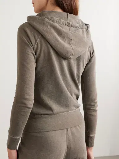James Perse Vintage French Cotton-terry Hoodie | Thumbnail 3 James Perse Vintage French Cotton-terry Hoodie | Thumbnail 3