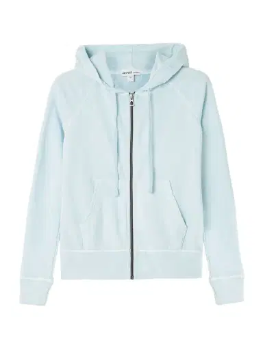 James Perse Vintage French Cotton-terry Hoodie | Thumbnail 1 James Perse Vintage French Cotton-terry Hoodie | Thumbnail 1