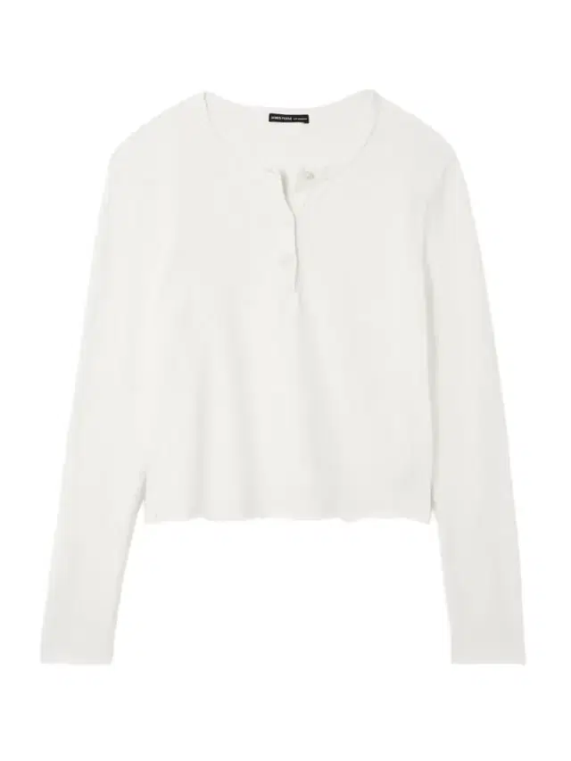 Cotton-jersey Henley Top