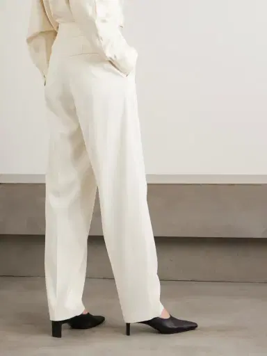 Joseph Aix Satin-trimmed Crepe Tapered Pants | Thumbnail 3