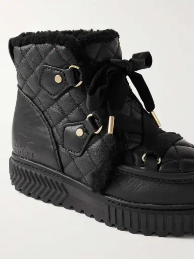 Sorel One Alpine Lux Fleece-lined Quilted Leather Ankle Boots | Thumbnail 4