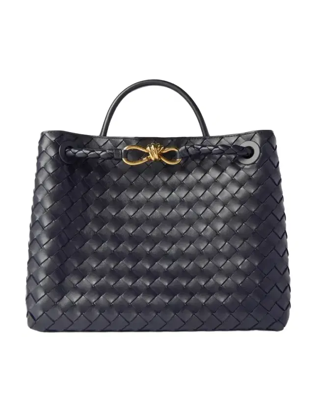 Andiamo Medium Intrecciato Leather Tote Andiamo Medium Intrecciato Leather Tote