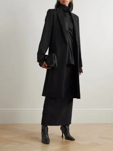 TOTEME Garderob Grain De Poudre Wool-blend Coat | Thumbnail 2 TOTEME Garderob Grain De Poudre Wool-blend Coat | Thumbnail 2