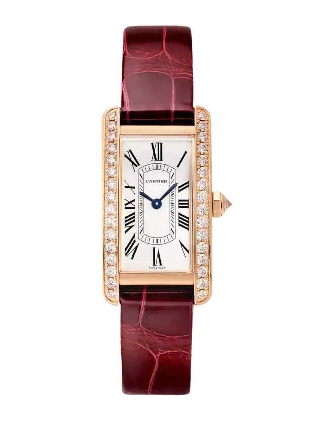 Cartier Tank Américaine Small 18-karat Rose Gold Diamond Watch