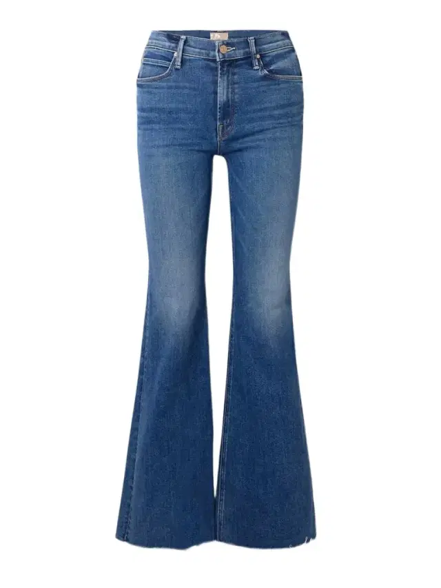 The Doozy Sneak Fray High-rise Flared Jeans