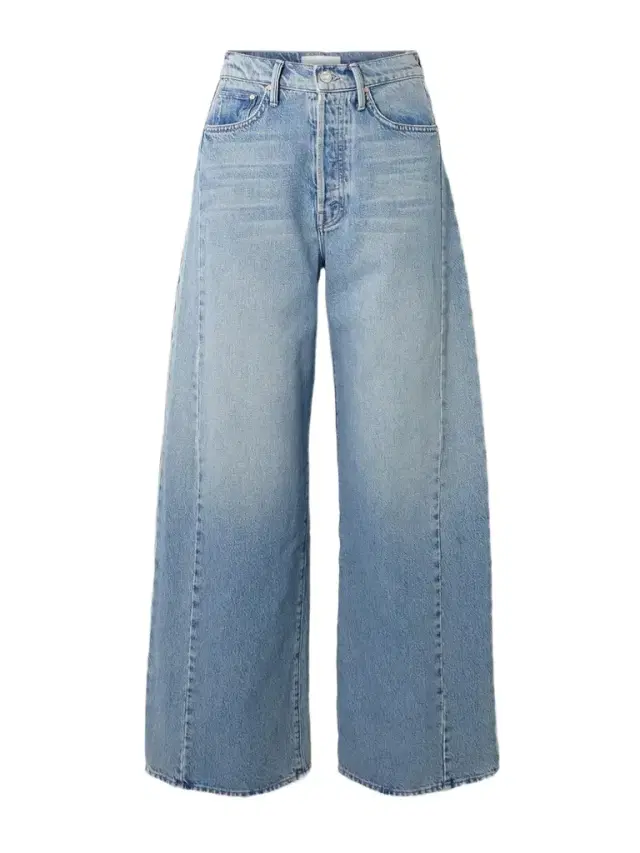 The Pipe Dream Button Sneak High-rise Wide-leg Jeans
