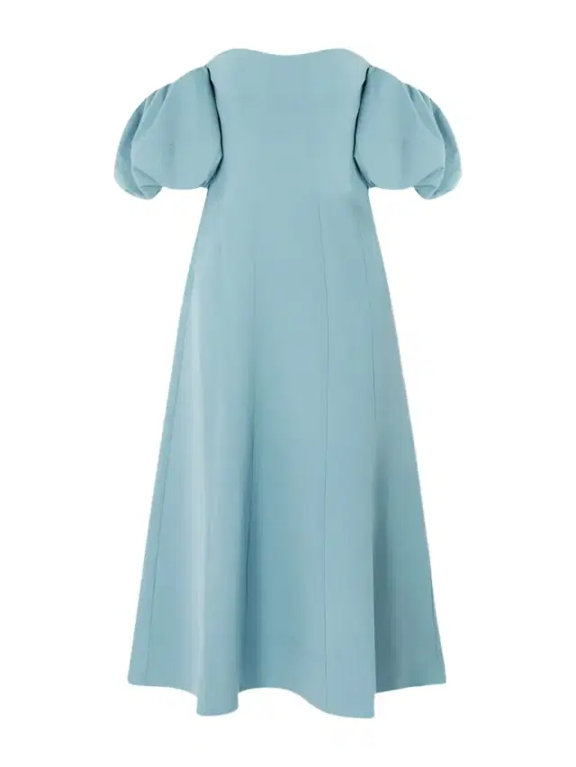 Nina Off-the-shoulder Paneled Twill Midi Dress