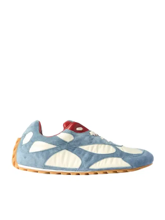 Orbit Flash Leather-trimmed Suede And Shell Sneakers