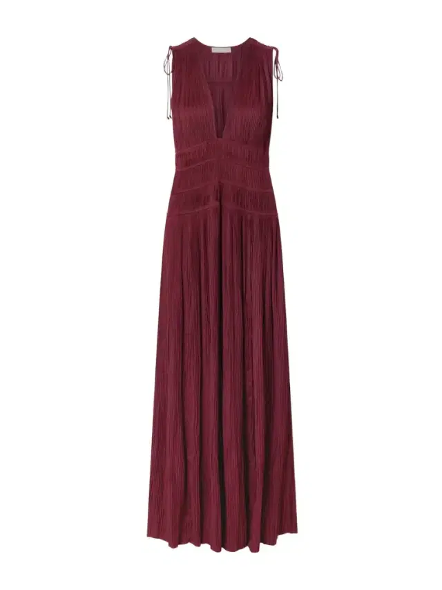 Tasneem Plissé-satin Gown