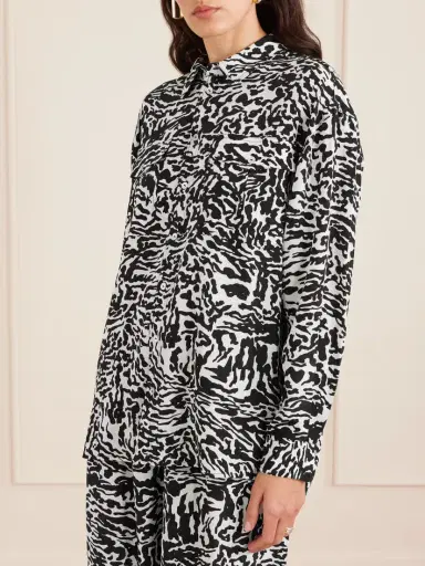 Ulla Johnson Soren Zebra-print Silk Crepe De Chine Shirt | Thumbnail 3