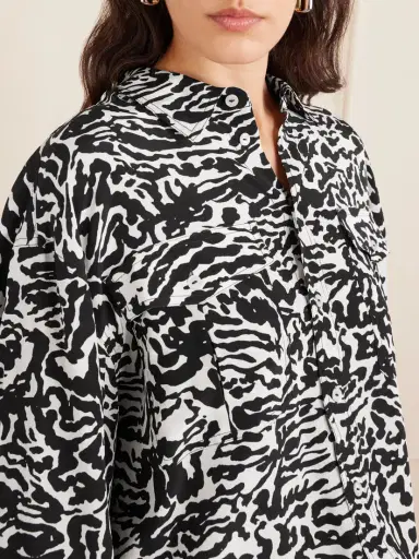 Ulla Johnson Soren Zebra-print Silk Crepe De Chine Shirt | Thumbnail 5