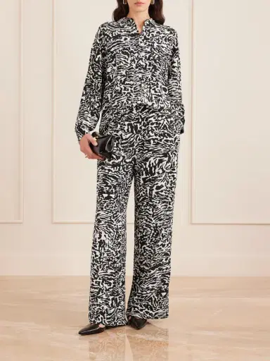 Ulla Johnson Aviva Printed Silk Crepe De Chine Wide-leg Pants | Thumbnail 2