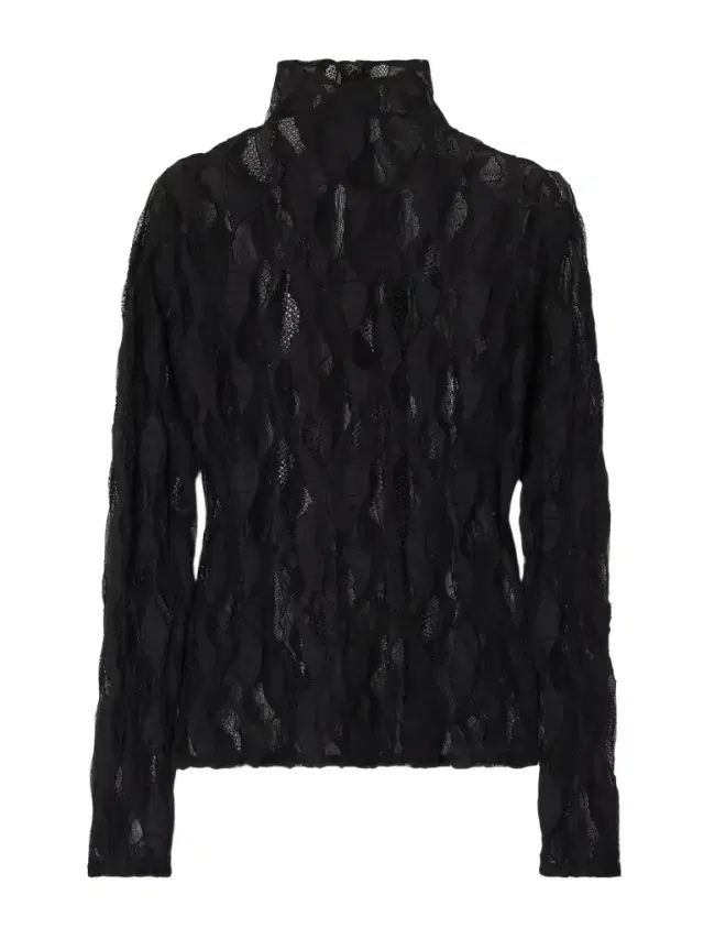 Ulyssa Cotton-blend Lace Turtleneck Blouse