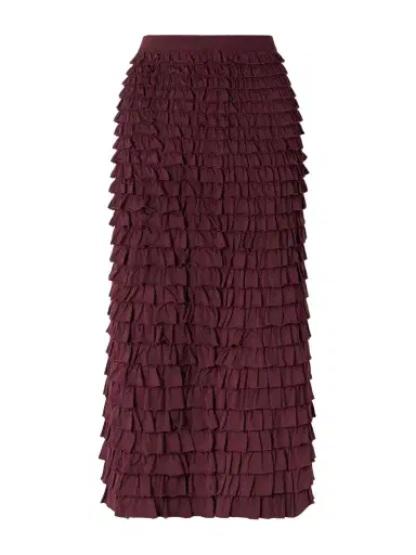 Ulla Johnson Mimi Tiered Ruffled Jersey Midi Skirt | Thumbnail 1 Ulla Johnson Mimi Tiered Ruffled Jersey Midi Skirt | Thumbnail 1