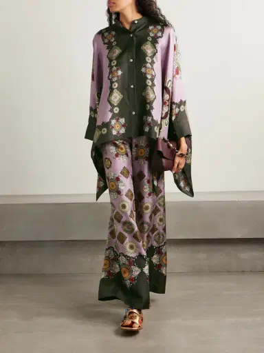 La DoubleJ Icon Foulard Draped Printed Silk-twill Shirt | Thumbnail 2 La DoubleJ Icon Foulard Draped Printed Silk-twill Shirt | Thumbnail 2