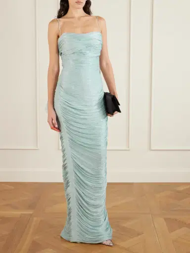 Marmar Halim Ruched Pleated Satin Gown | Thumbnail 2 Marmar Halim Ruched Pleated Satin Gown | Thumbnail 2