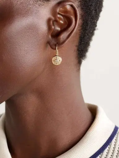 Marlo Laz Southwestern Lasso 14-karat Gold Diamond Earrings | Thumbnail 2