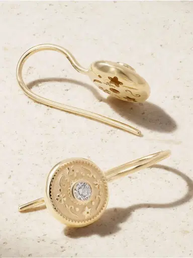 Marlo Laz Southwestern Lasso 14-karat Gold Diamond Earrings | Thumbnail 3