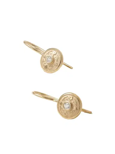 Marlo Laz Southwestern Lasso 14-karat Gold Diamond Earrings | Thumbnail 1