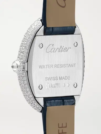 Cartier Baignoire 23.09mm Small 18-karat White Gold, Alligator And Diamond Watch | Thumbnail 4