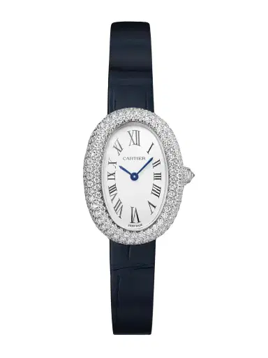 Cartier Baignoire 23.09mm Small 18-karat White Gold, Alligator And Diamond Watch | Thumbnail 1