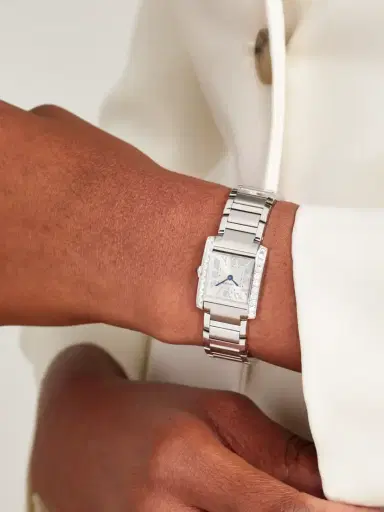 Cartier Tank Française Small Stainless Steel Diamond Watch | Thumbnail 2 Cartier Tank Française Small Stainless Steel Diamond Watch | Thumbnail 2